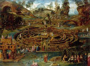 Lodewyck Toeput Pleasure garden with a maze oil painting picture